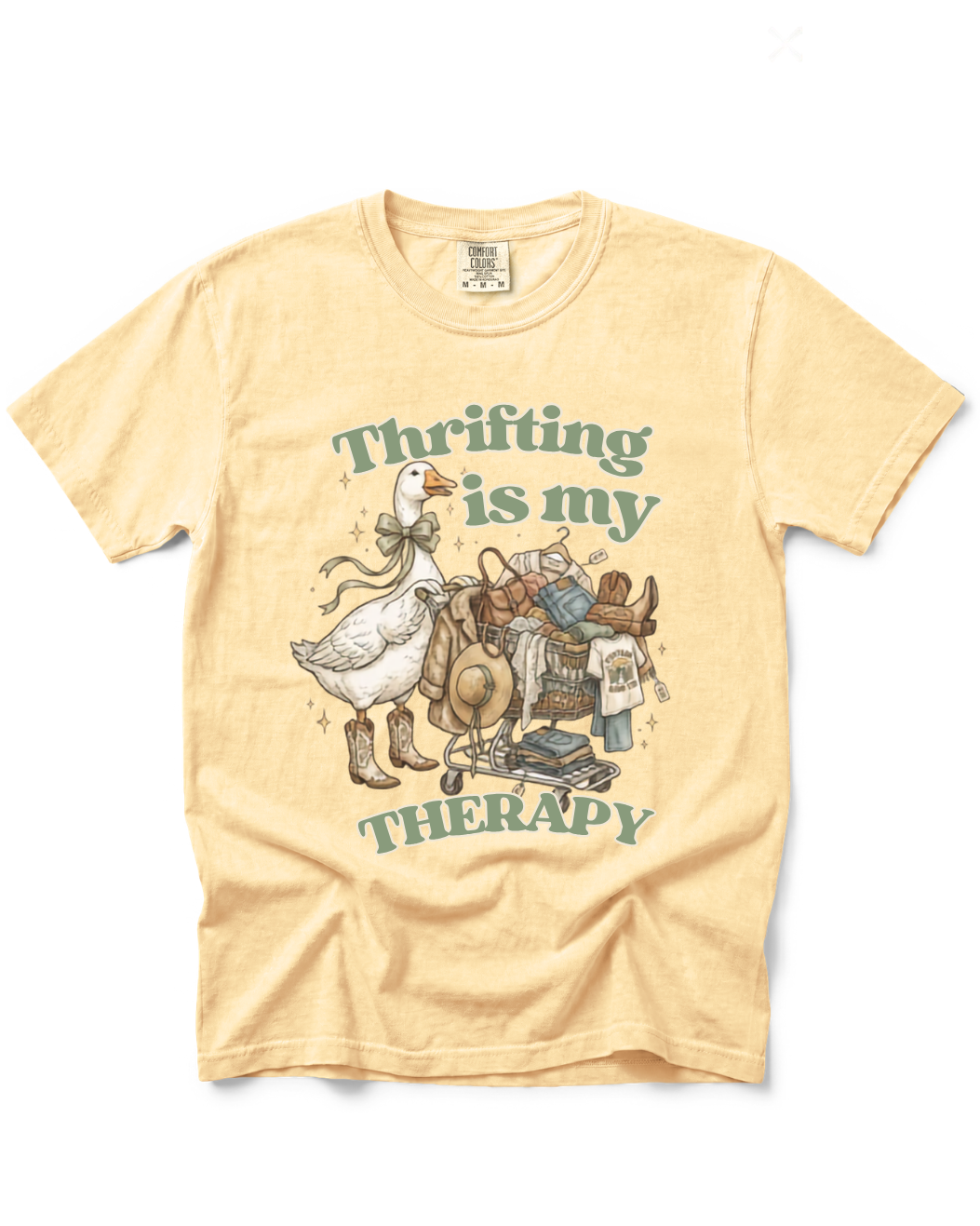 Thrifting Is My Therapy, Comfort Colors Graphic T-Shirt