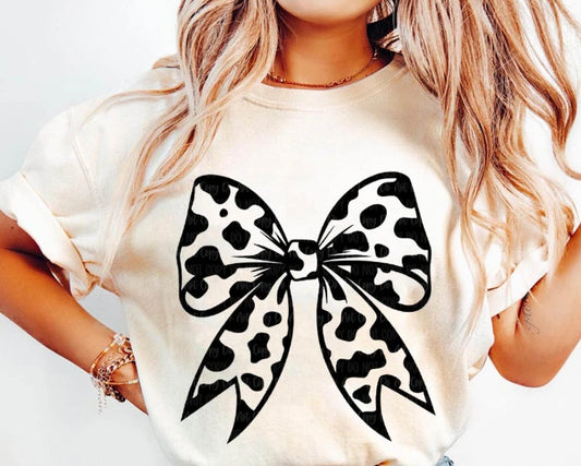 Cow Print Bow