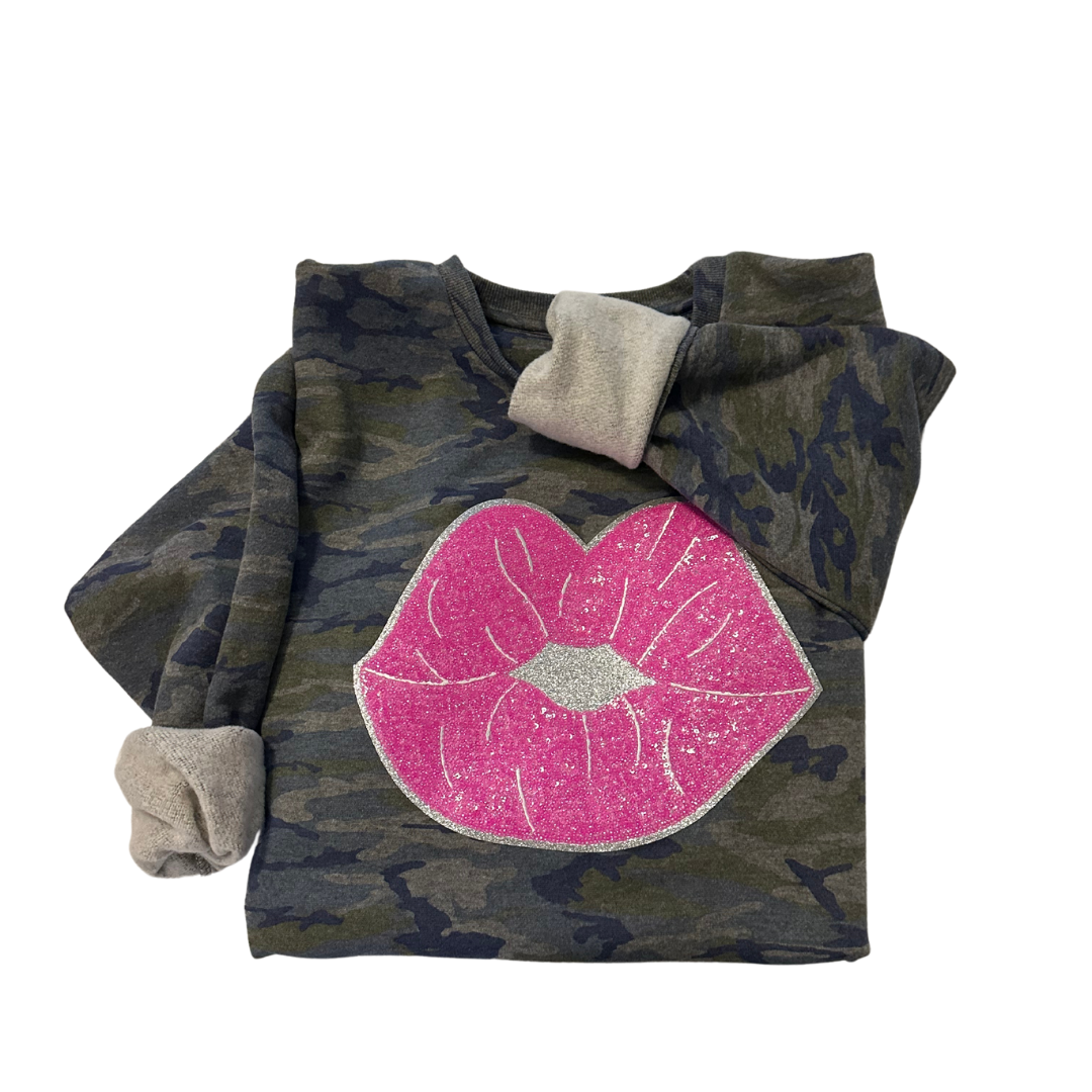 Sequin Glitter Kiss Lips